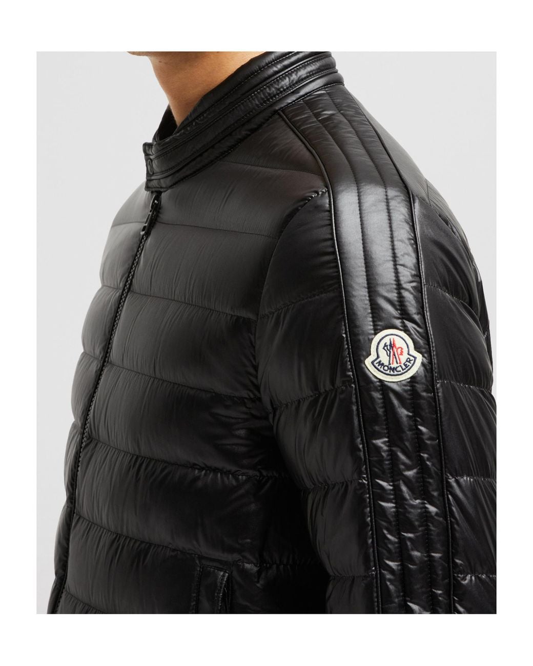 Moncler Black Jacobus Zip-Up Padded Jacket for men