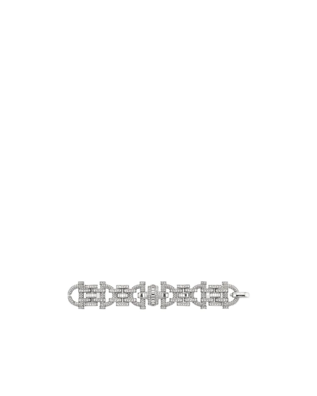 Gucci White Staffa Crystal Bracelet