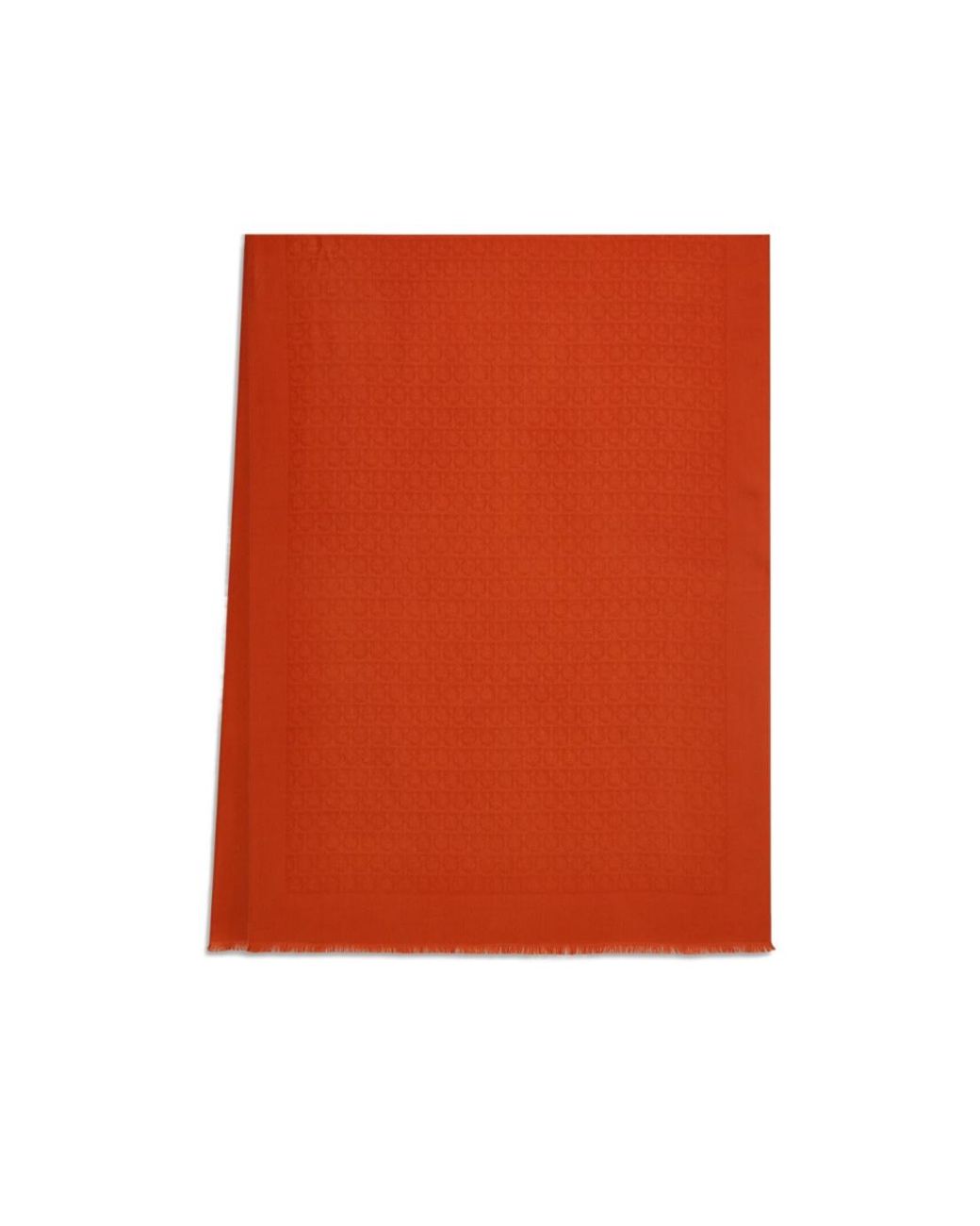 Ferragamo Orange Gancini Scarf