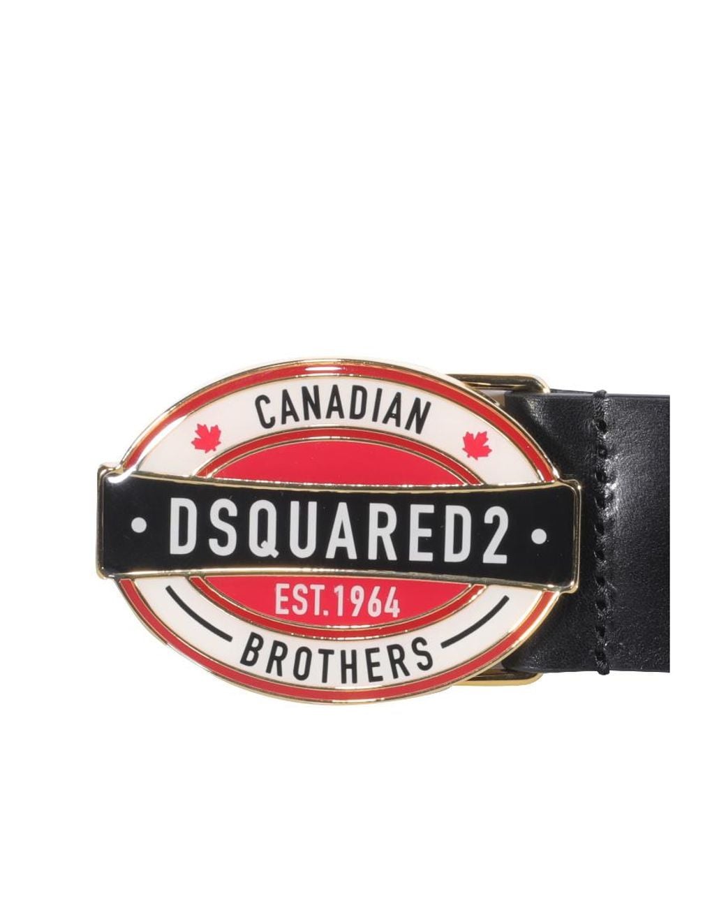 DSquared² Blue Logo Plaque Buckled Belt for men