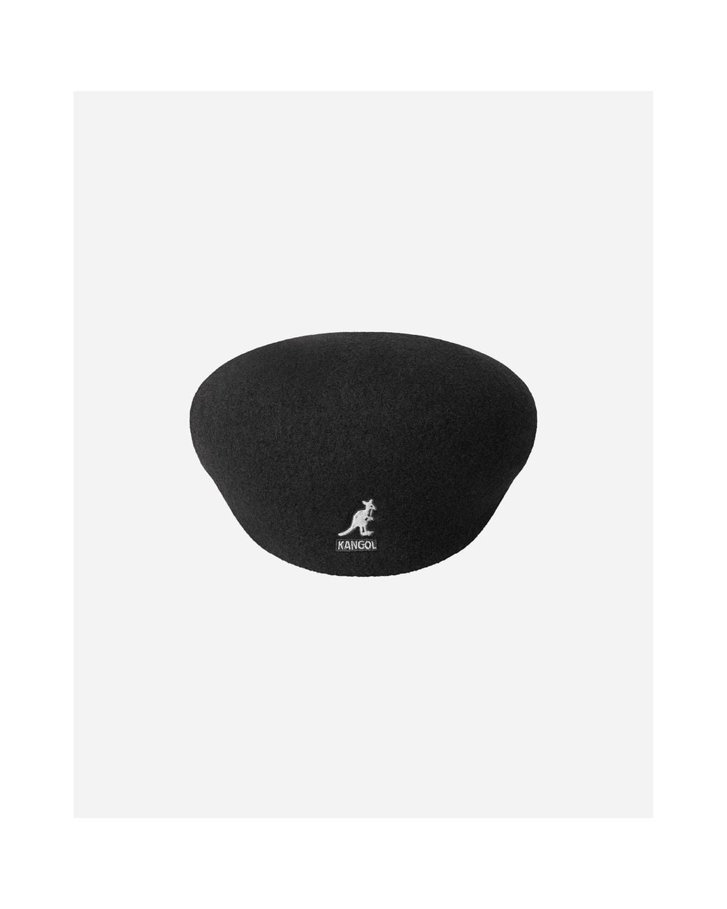 Kangol Black Wool Flat Cap