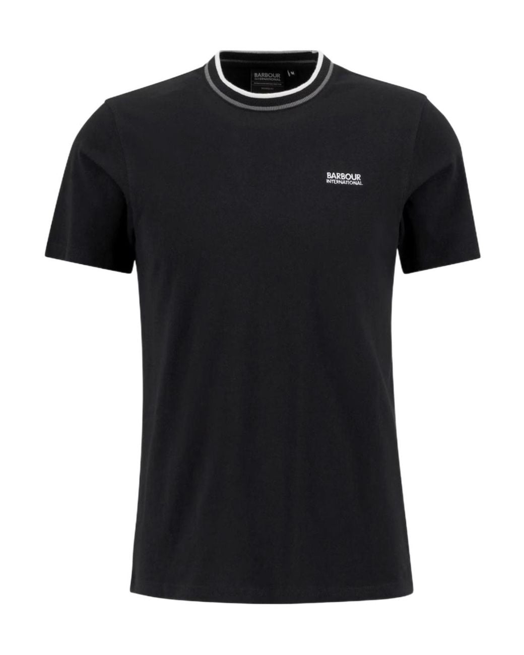 Barbour Black Buxton Tipped T-Shirt for men