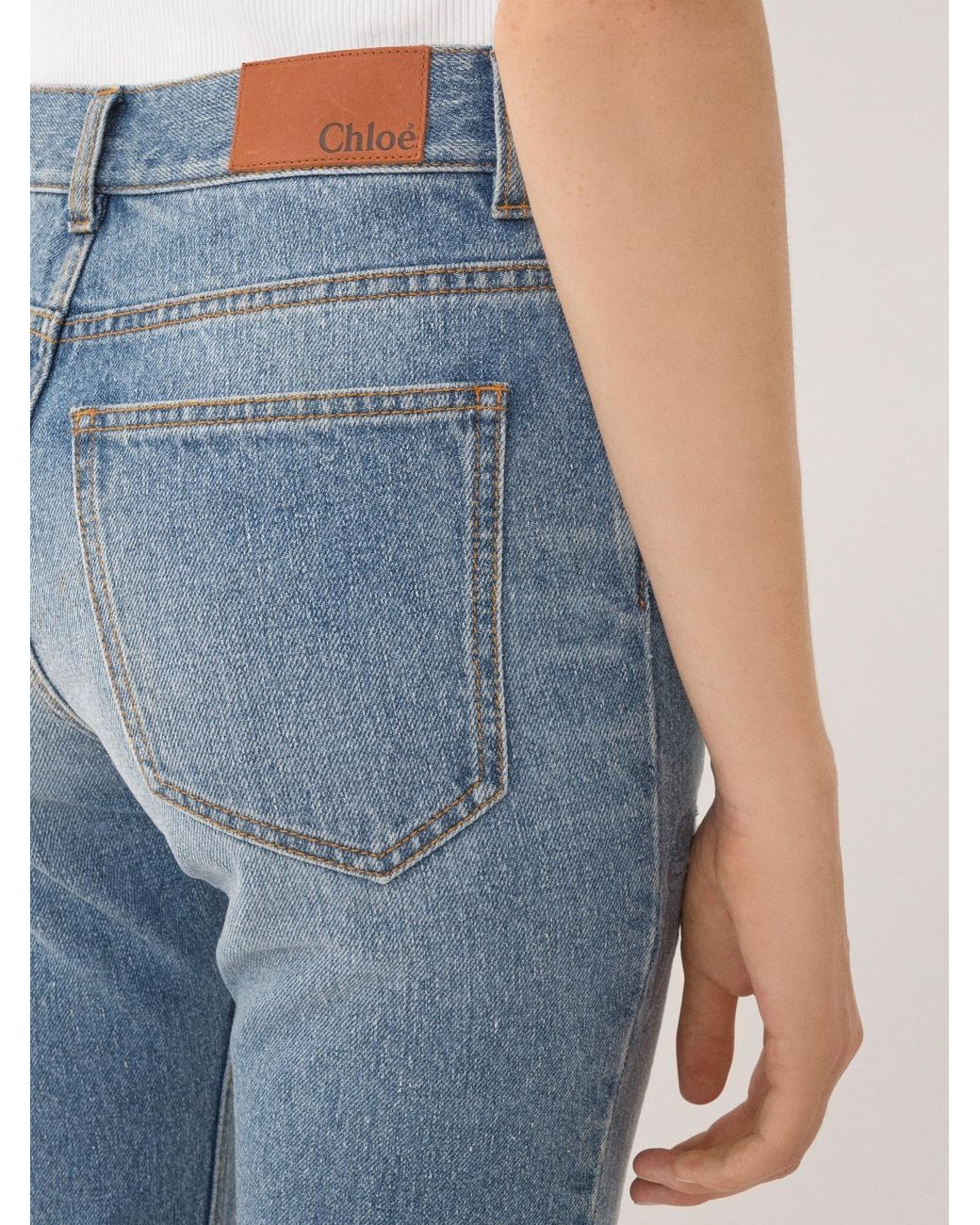 Chloé Blue Chloé Cropped Bootcut Jeans