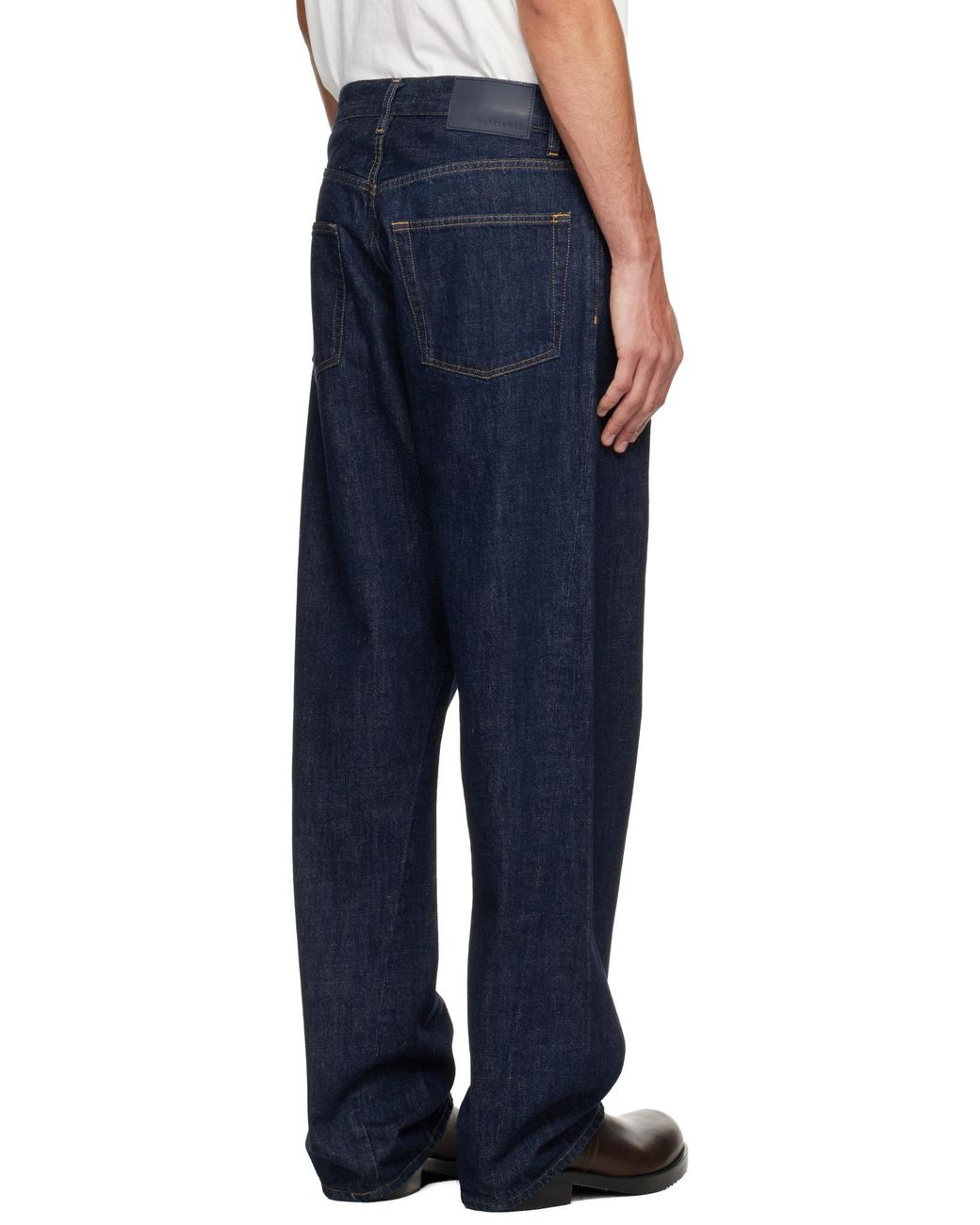 sunflower Blue Wide Twist Jeans for men