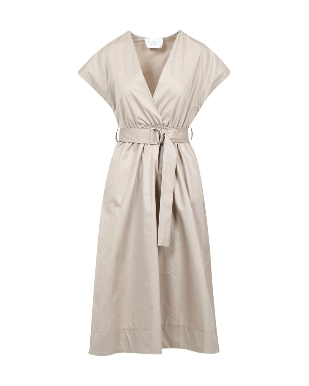 Kaos Natural V-Neck Dress