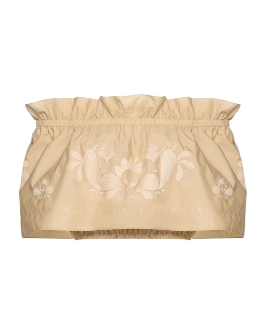 Twinset Natural Off-Shoulder Strapless Top