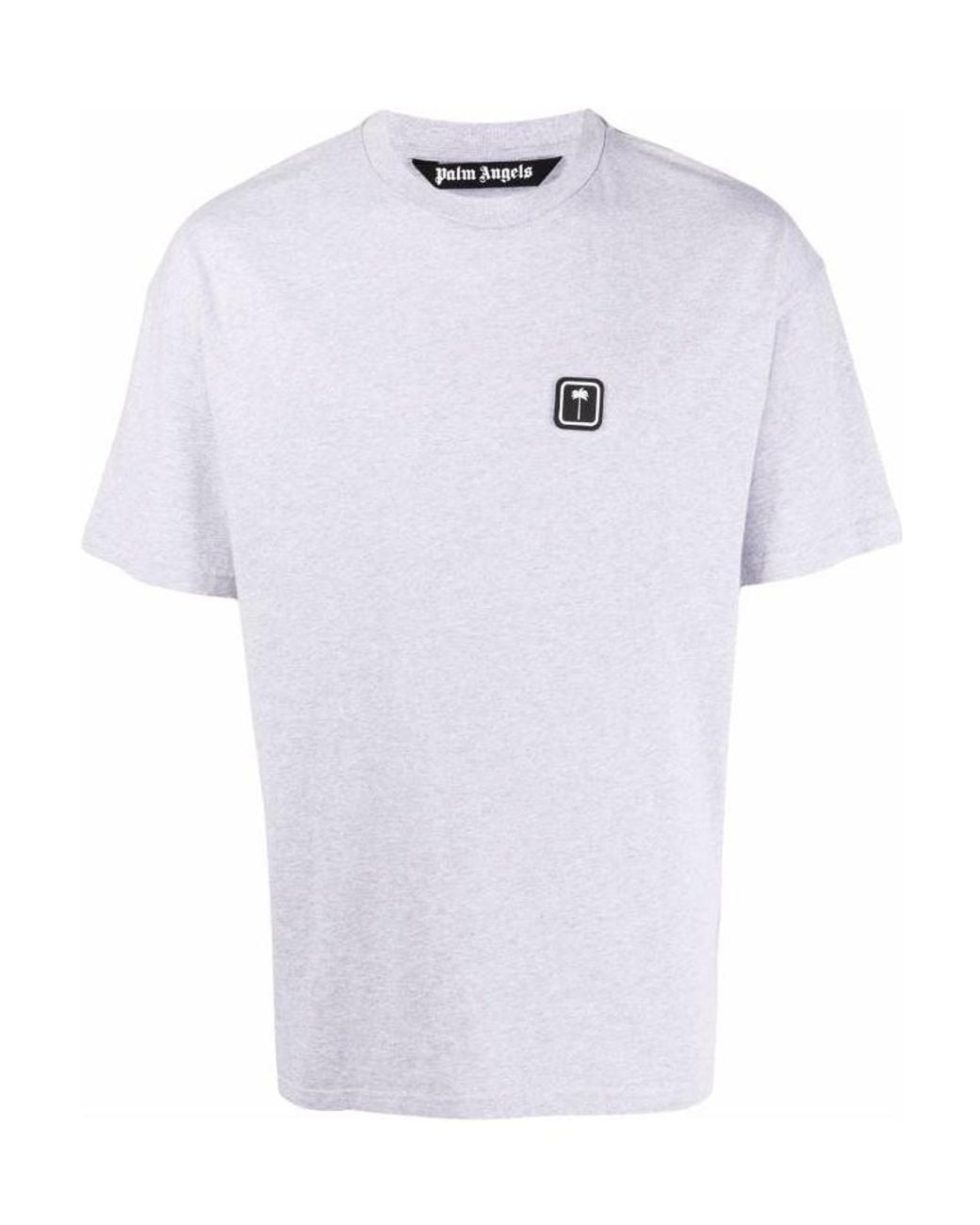 Palm Angels White Pxp Logo-Patch T-Shirt for men