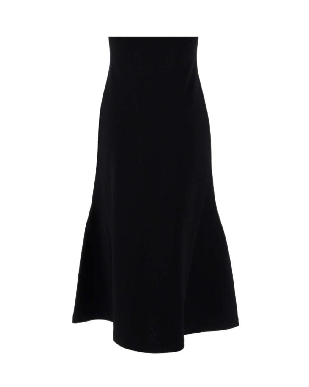 Stella McCartney Black Square-Neck Flared Midi Dress