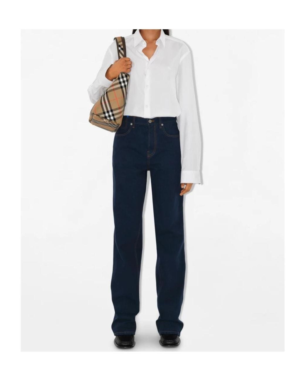 Burberry Metallic Small Checked Top Handle Bag
