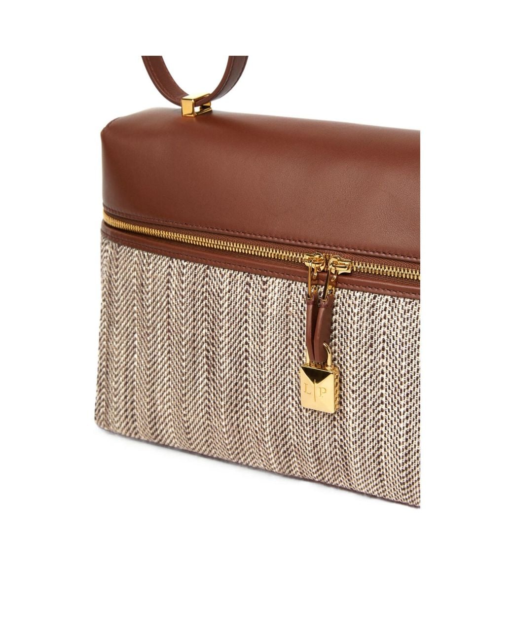 Loro Piana Brown Extra Zipper Shoulder Bag