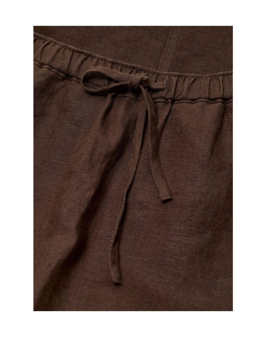 Closed Brown Drawstring Maxi Skirt