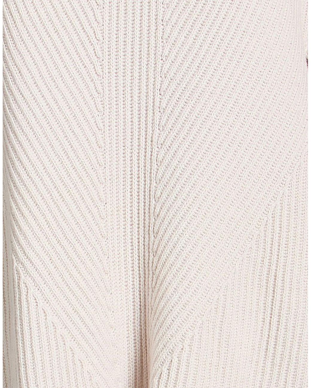 Max Mara Pink Solid Color Long-Sleeve Knit Sweatshirt