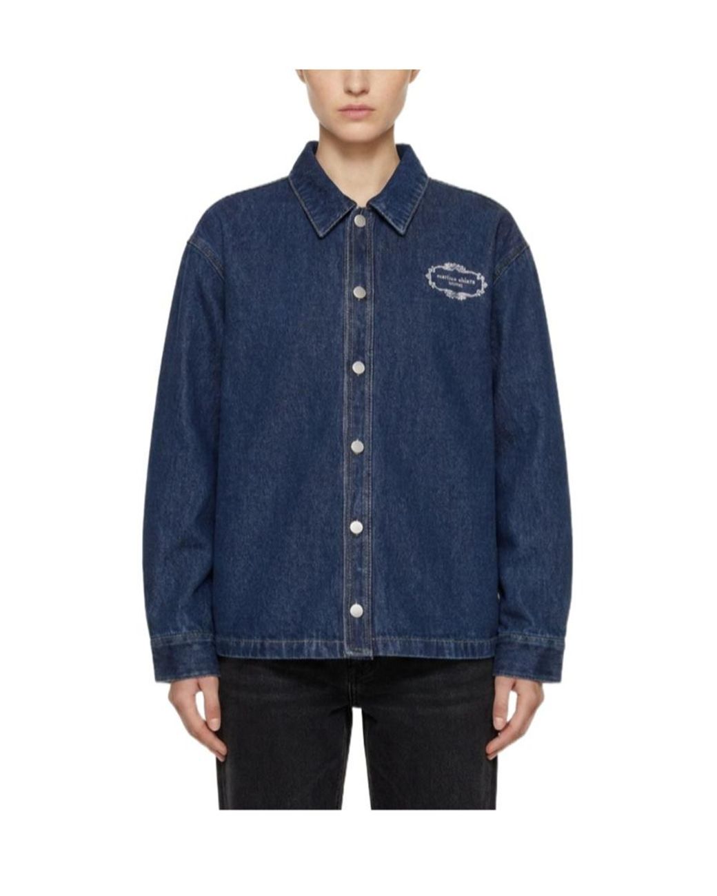 Marissa Chiara Blue Lapel Denim Jacket