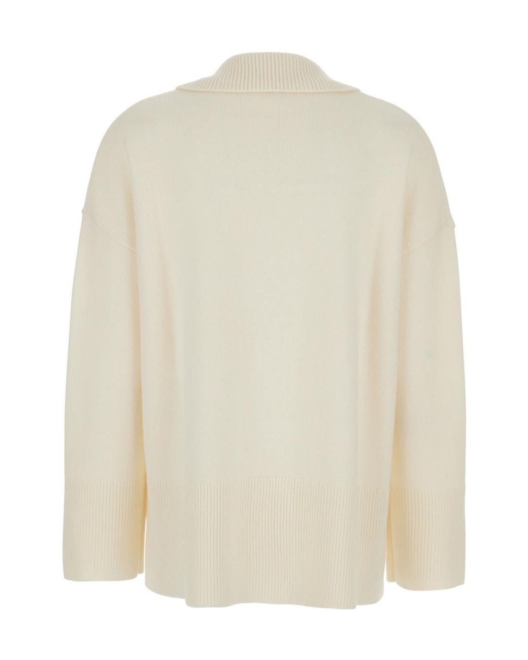 P.A.R.O.S.H. White P.A.R.O..H. Dropped Shoulder Knitted Jumper