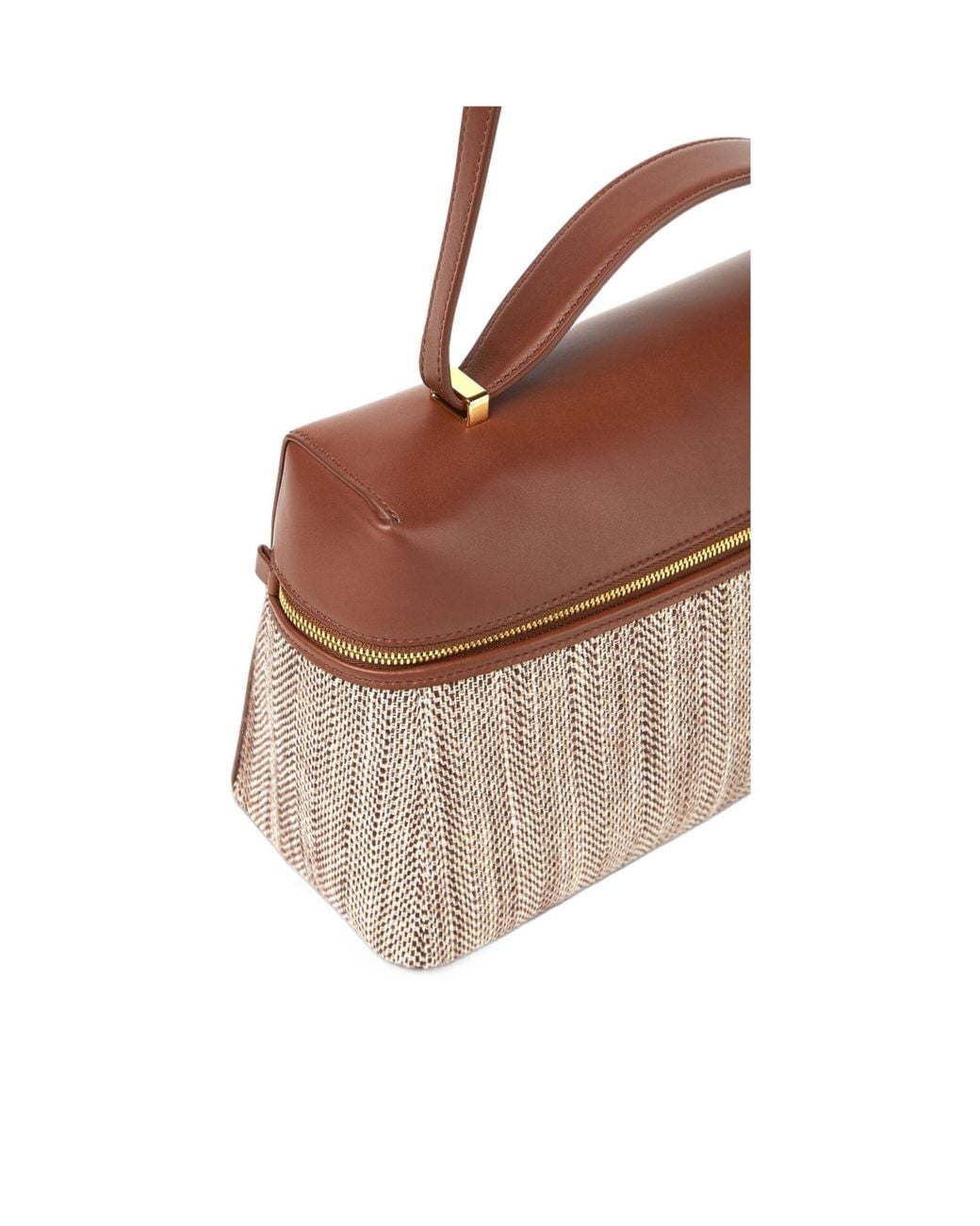Loro Piana Brown Extra Zipper Shoulder Bag