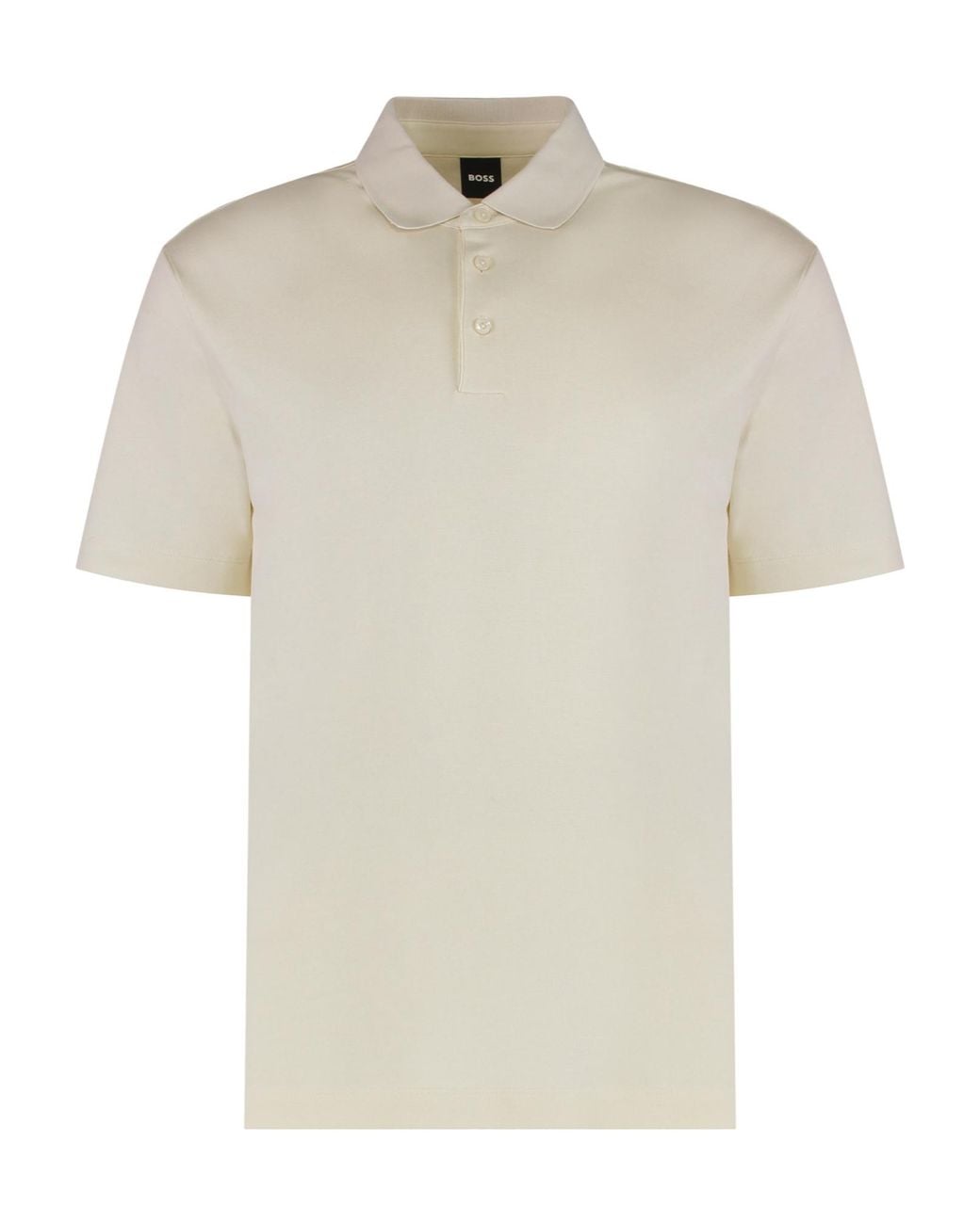 Boss White Boss Button Detailed Short-Sleeved Polo Shirt for men
