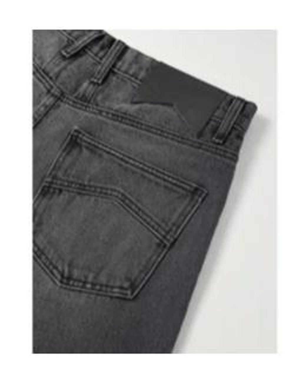 Rhude Gray Belt-Loop Jeans for men