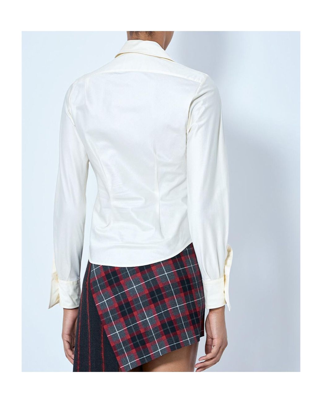 Vivienne Westwood White Drunken Draped Long Sleeved Shirt