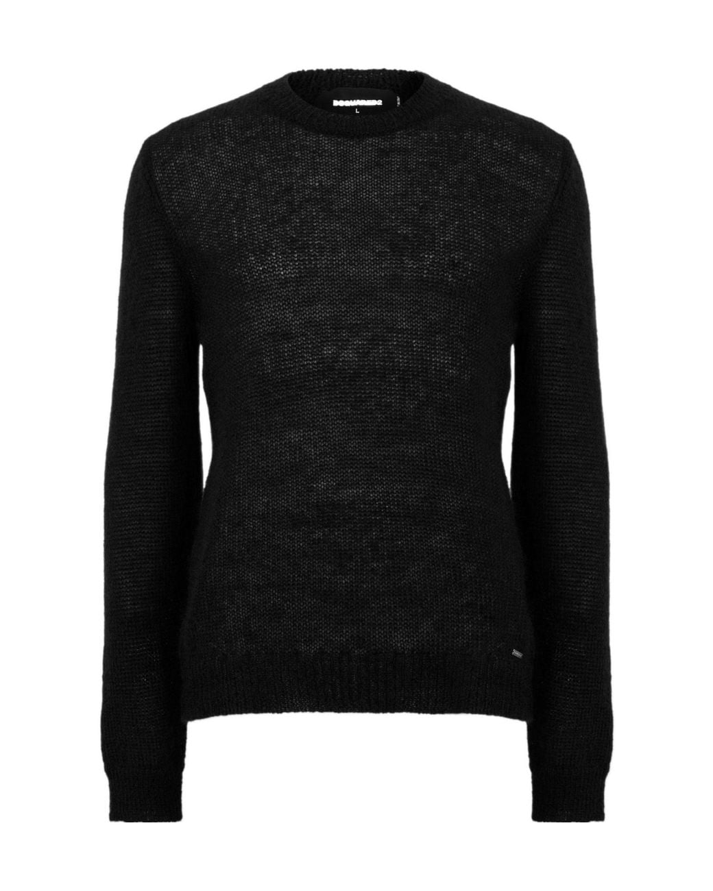 DSquared² Black Crew-Neck Knit Sweater for men