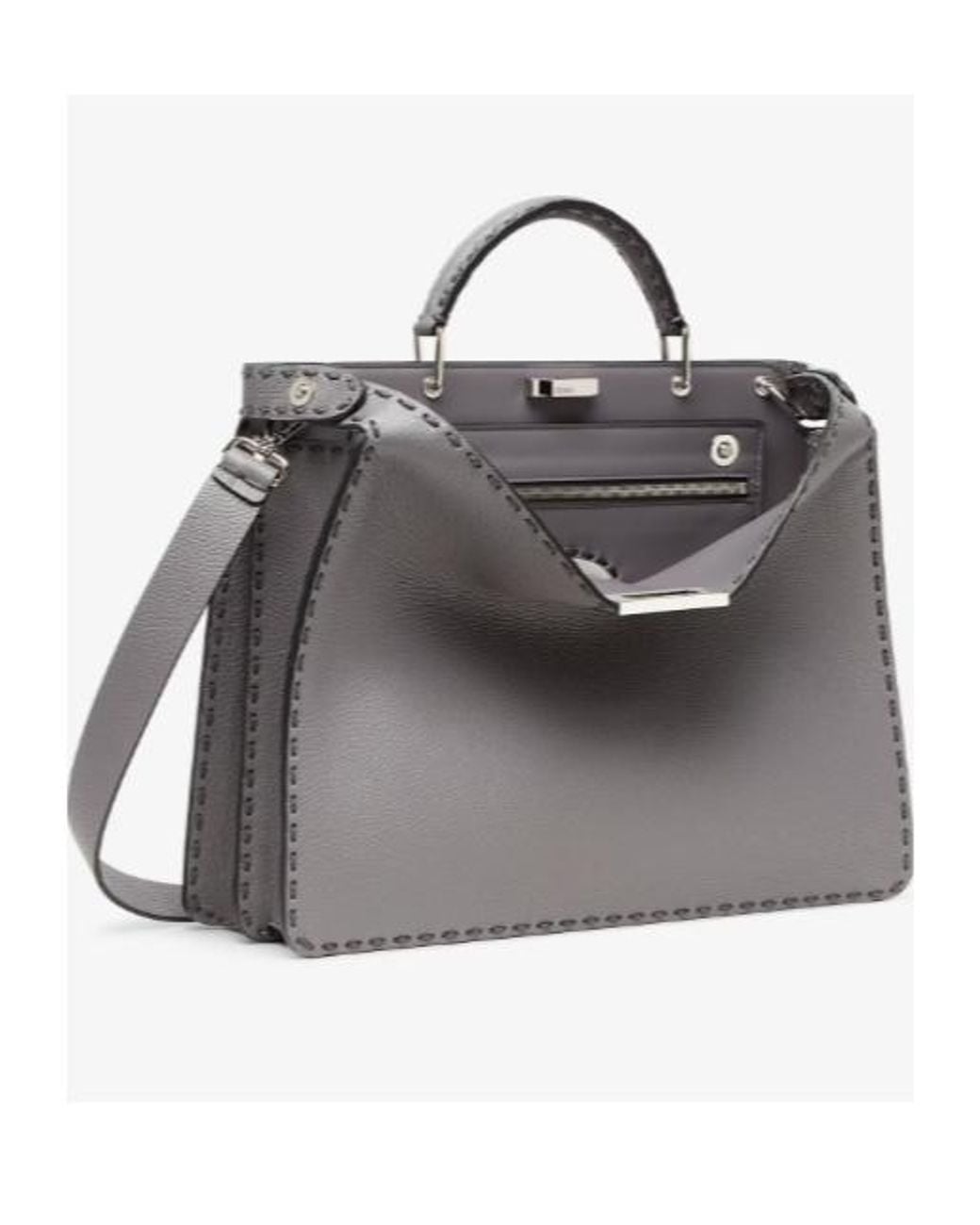 Fendi Black Peekaboo Iseeu Medium Selleria Tote Bag for men