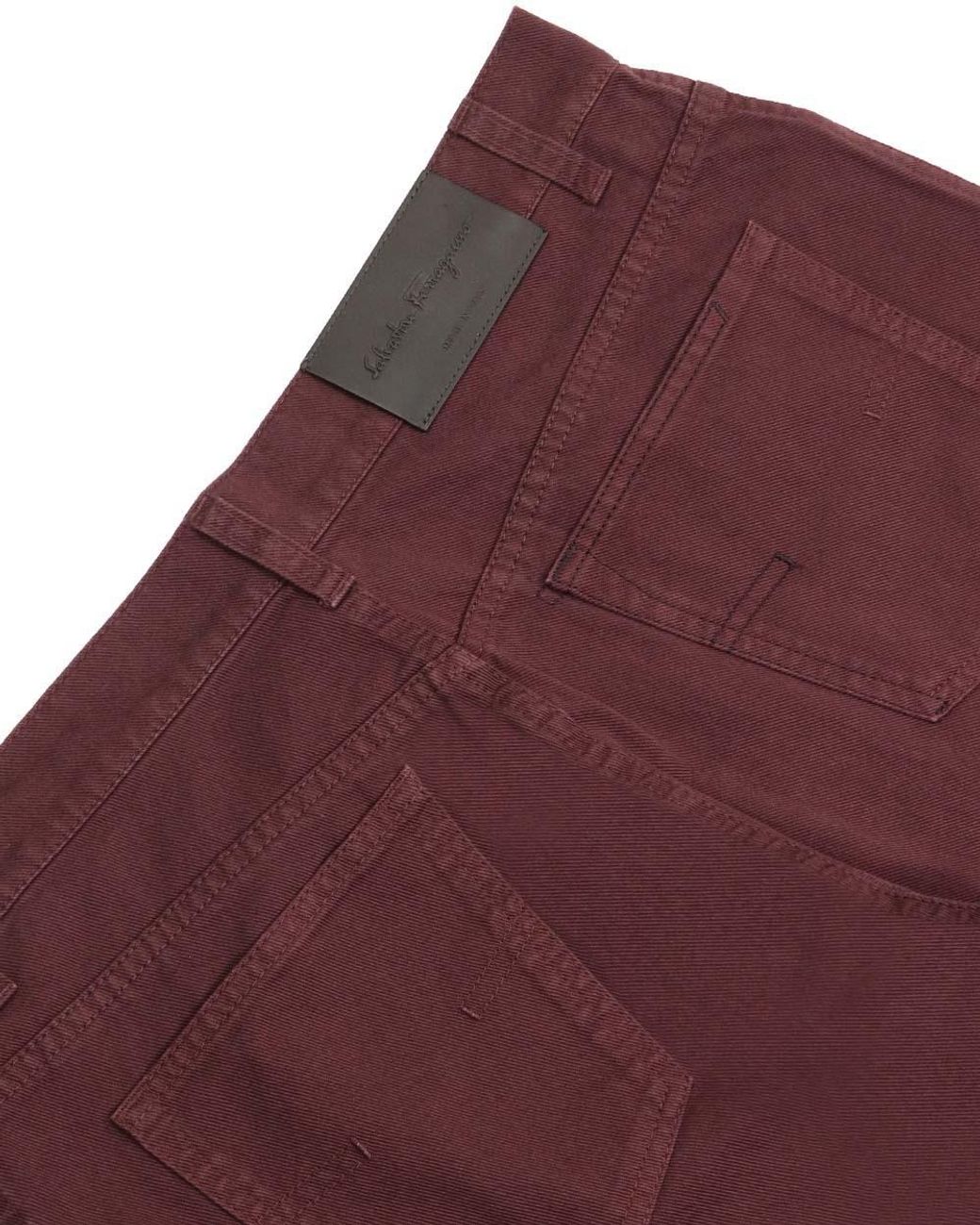 Ferragamo Red Straight Jeans for men