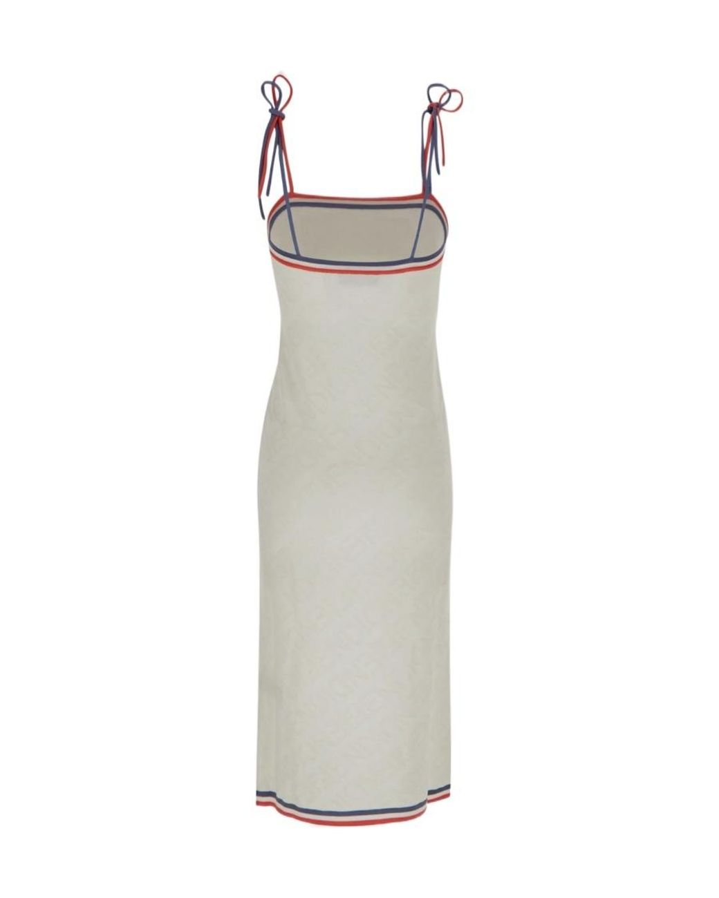Fendi White Allover Ff Logo Knitted Dress