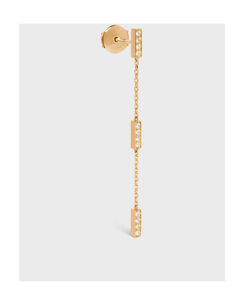 Céline White Line Triple Earring