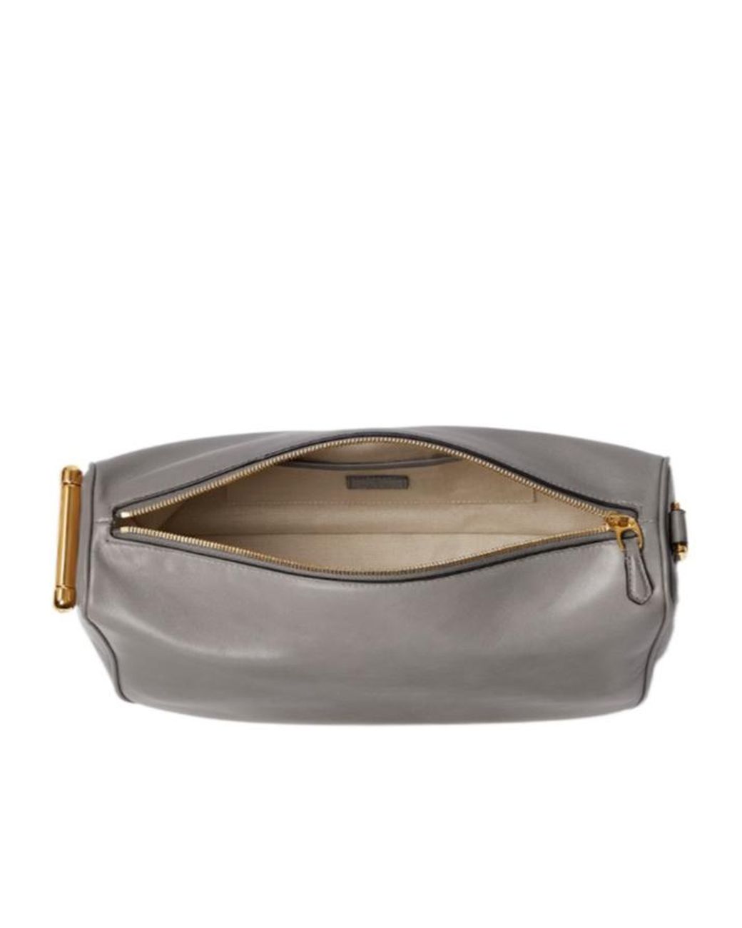 Gucci Gray Half Horsebit Medium Shoulder Bag, Leather