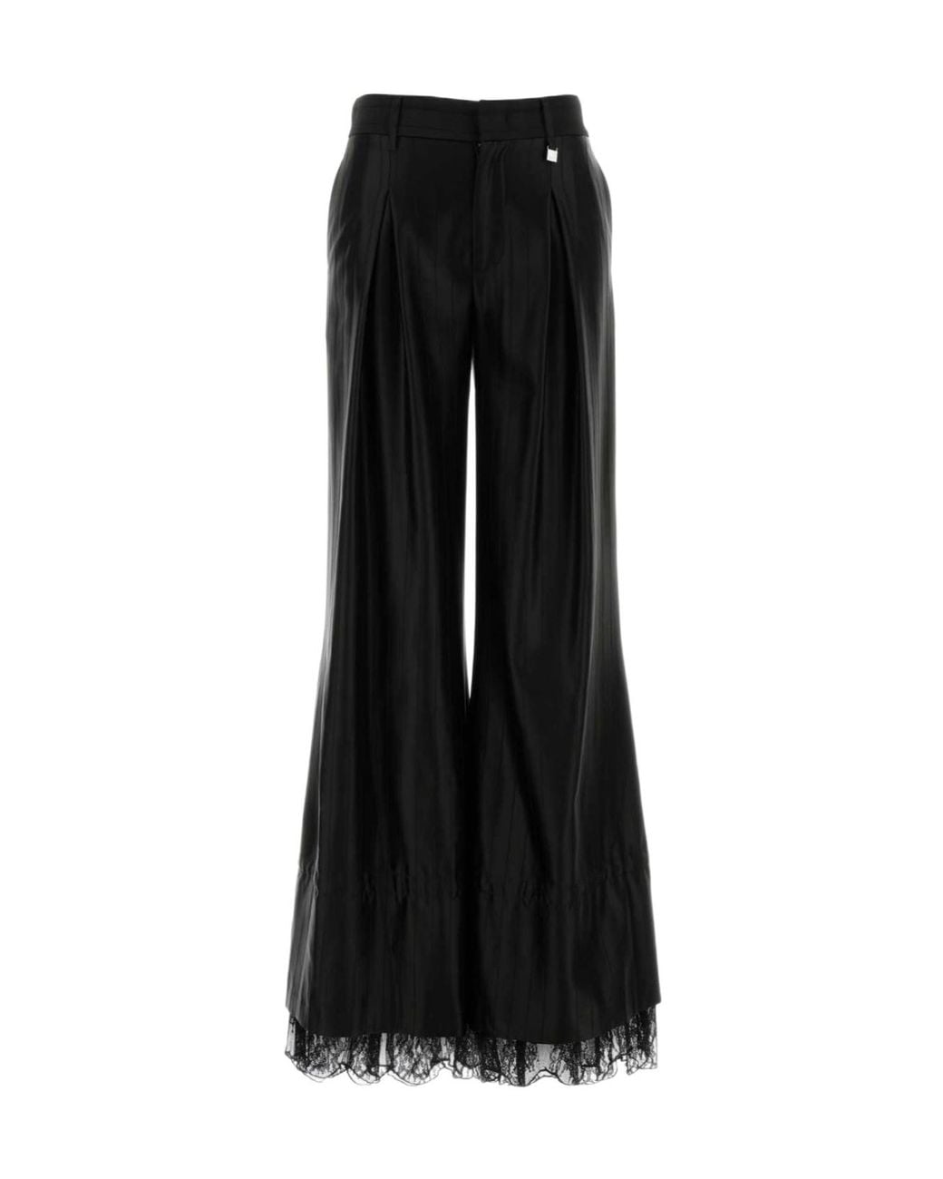 GIUSEPPE DI MORABITO Black Wide-Leg Casual Trousers