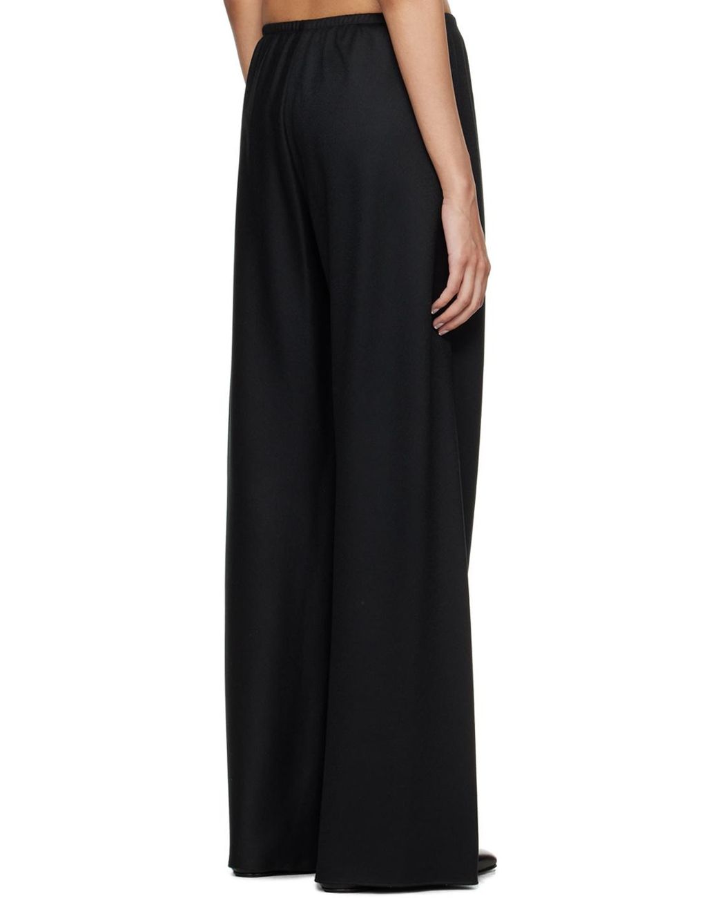 The Row Black Gala Wide Leg Pants