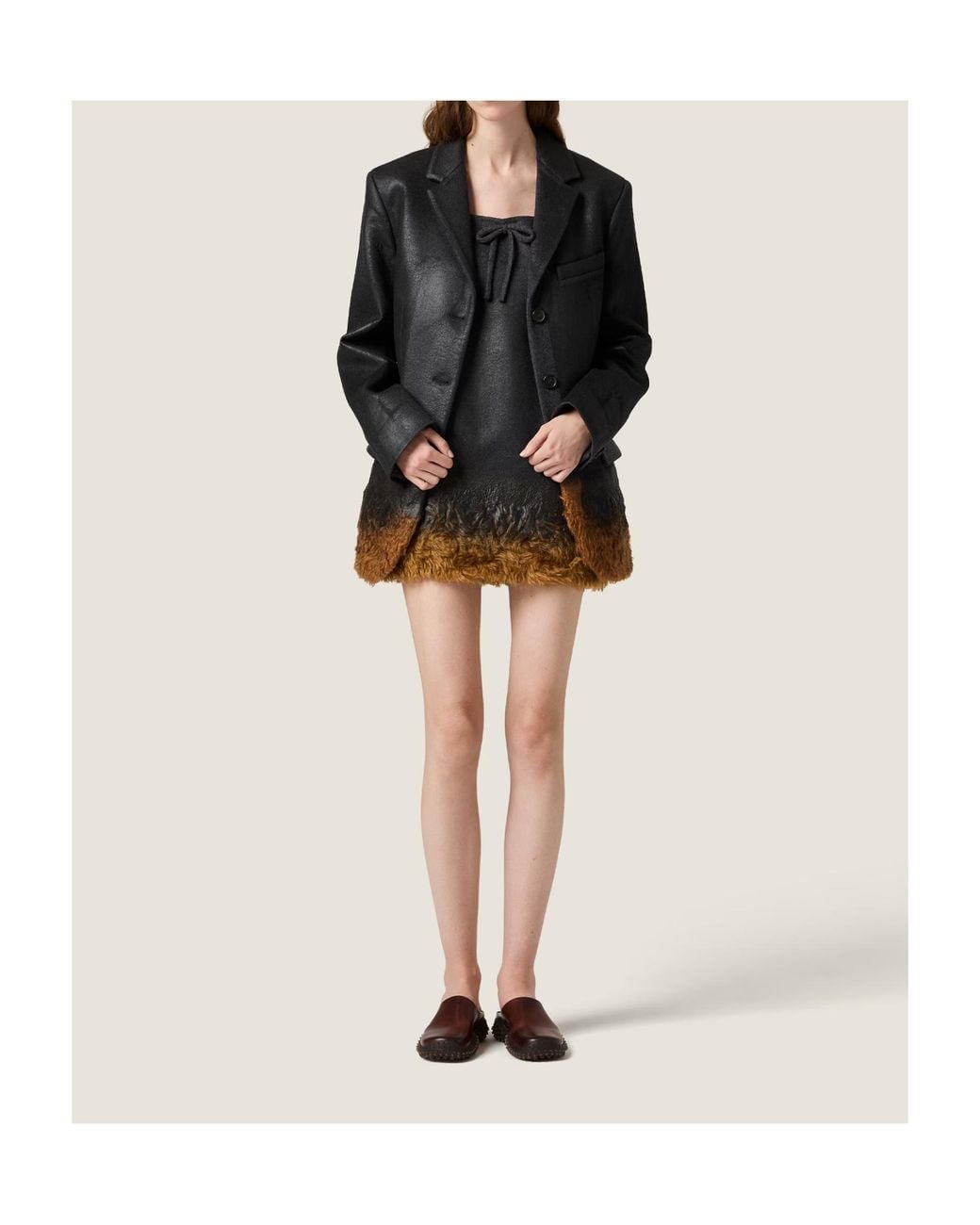 Miu Miu Black Single-Breasted Jacket