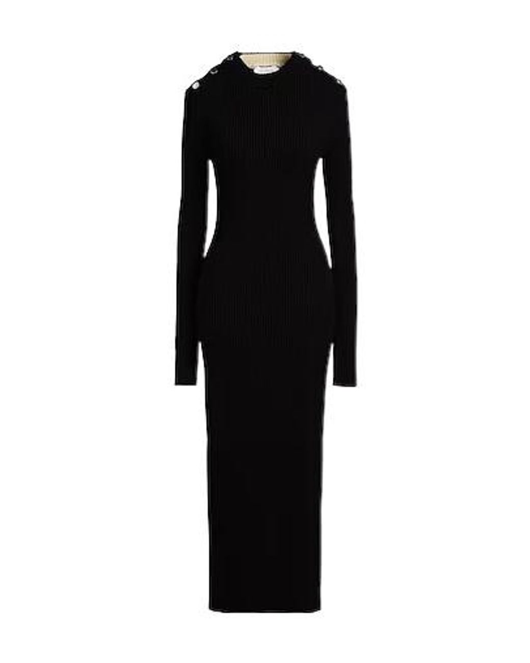 Sportmax Black Slim-Fit Knit Dress
