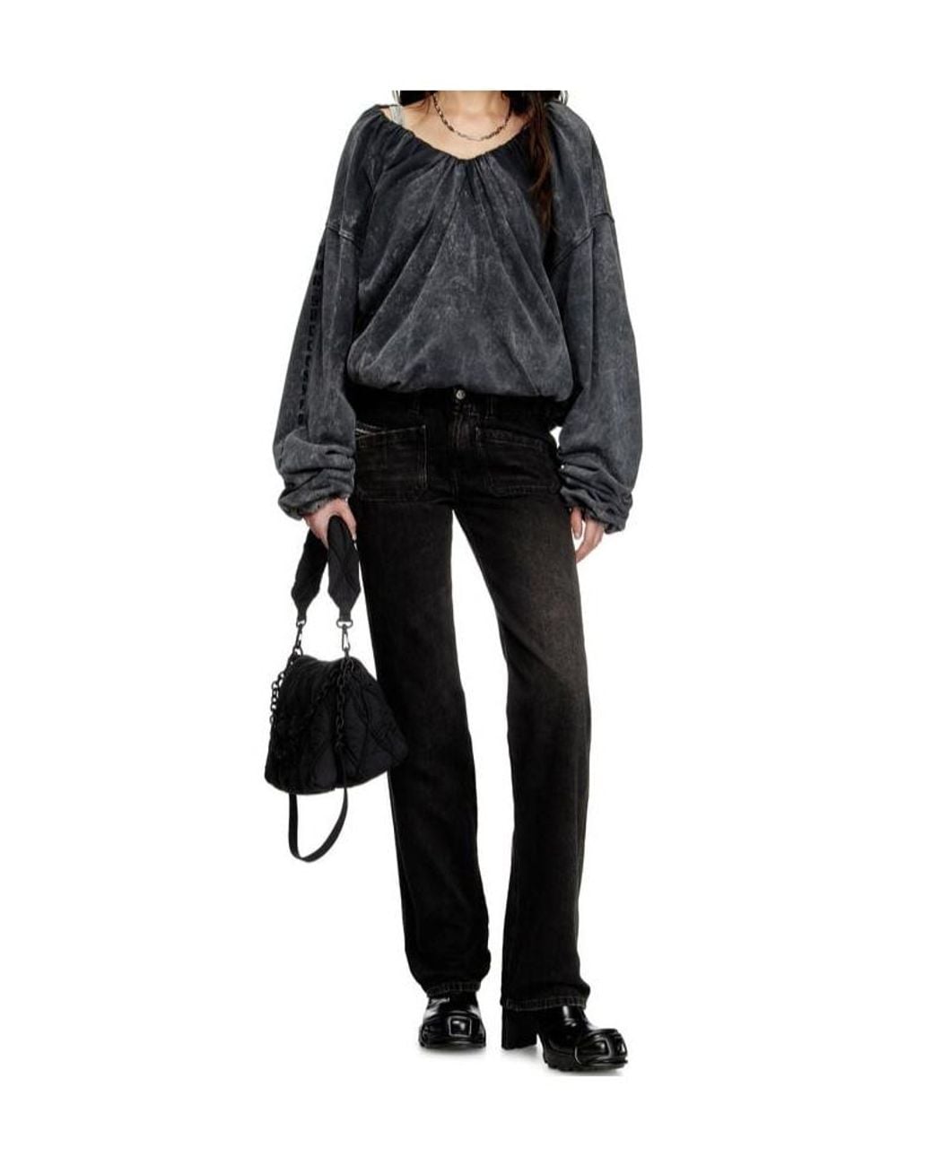 DIESEL Black D-Keate Straight-Leg Jeans