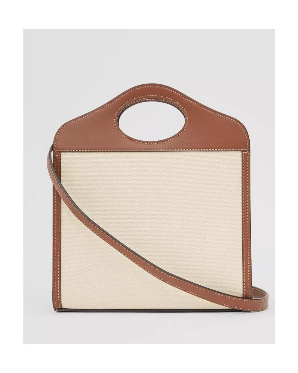 Burberry Brown Mini Logo Print Pocket Bag