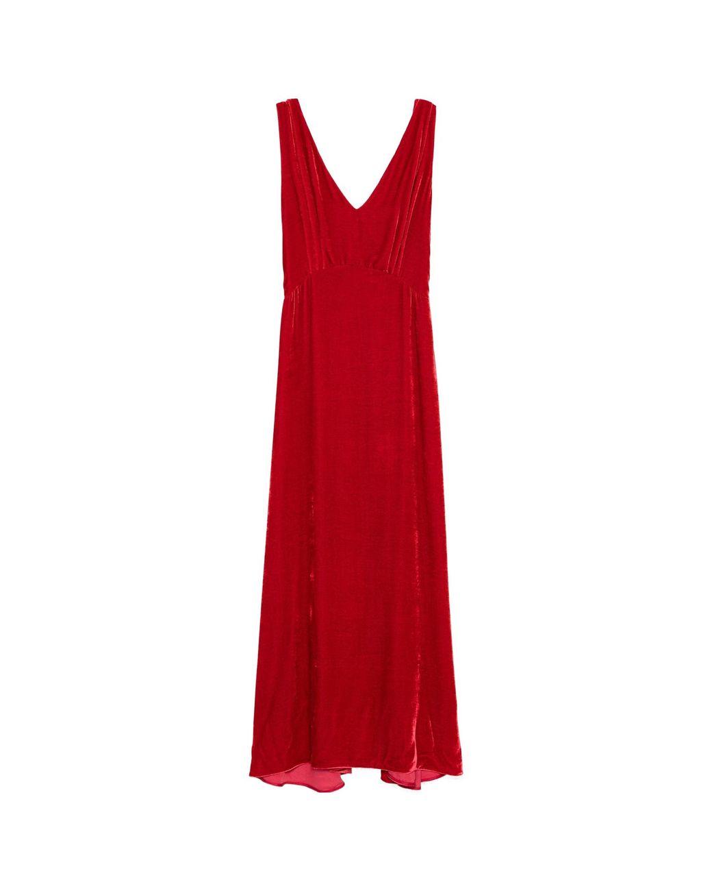 P.A.R.O.S.H. Red V-Neck Sleeveless Dress