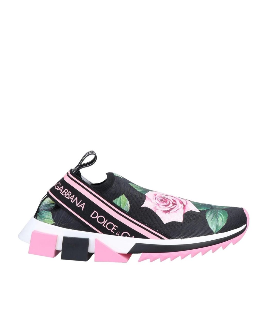 Dolce & Gabbana White Letter Print Sneakers