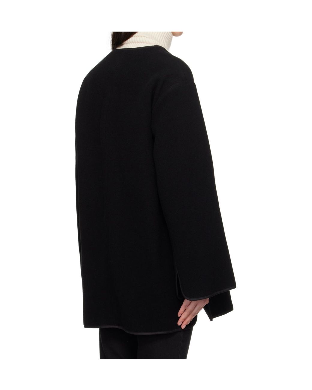 Totême Black Totême Pocket Detailed Zip-Up Jacket