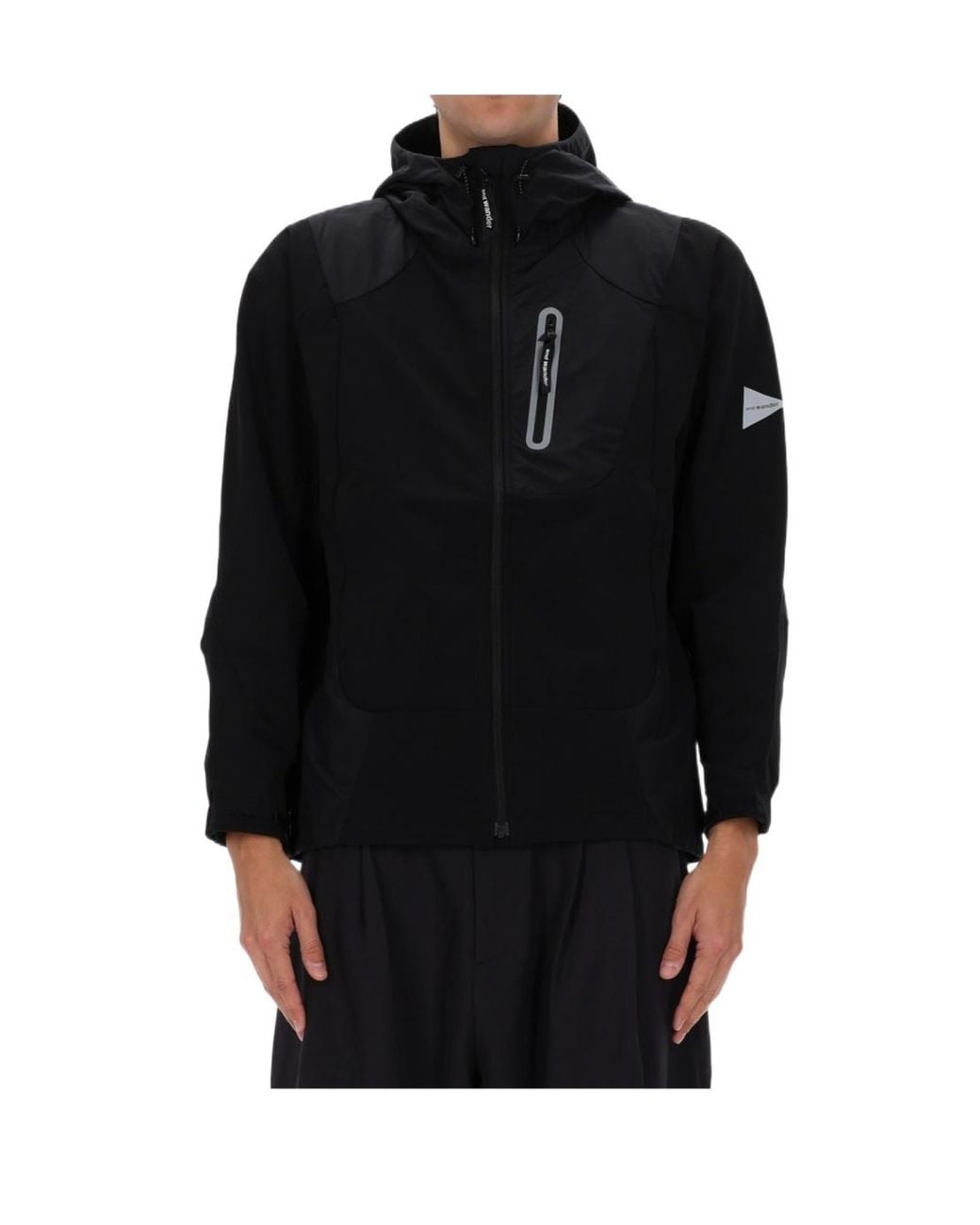 And Wander Black Stretch Shell Jacket for men