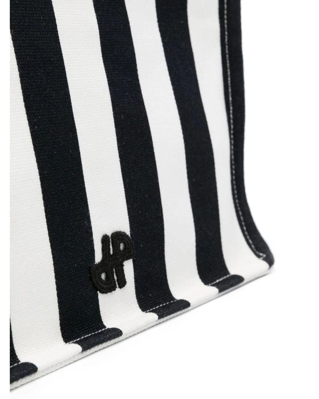 Patou Black Striped Everyday Tote Bag