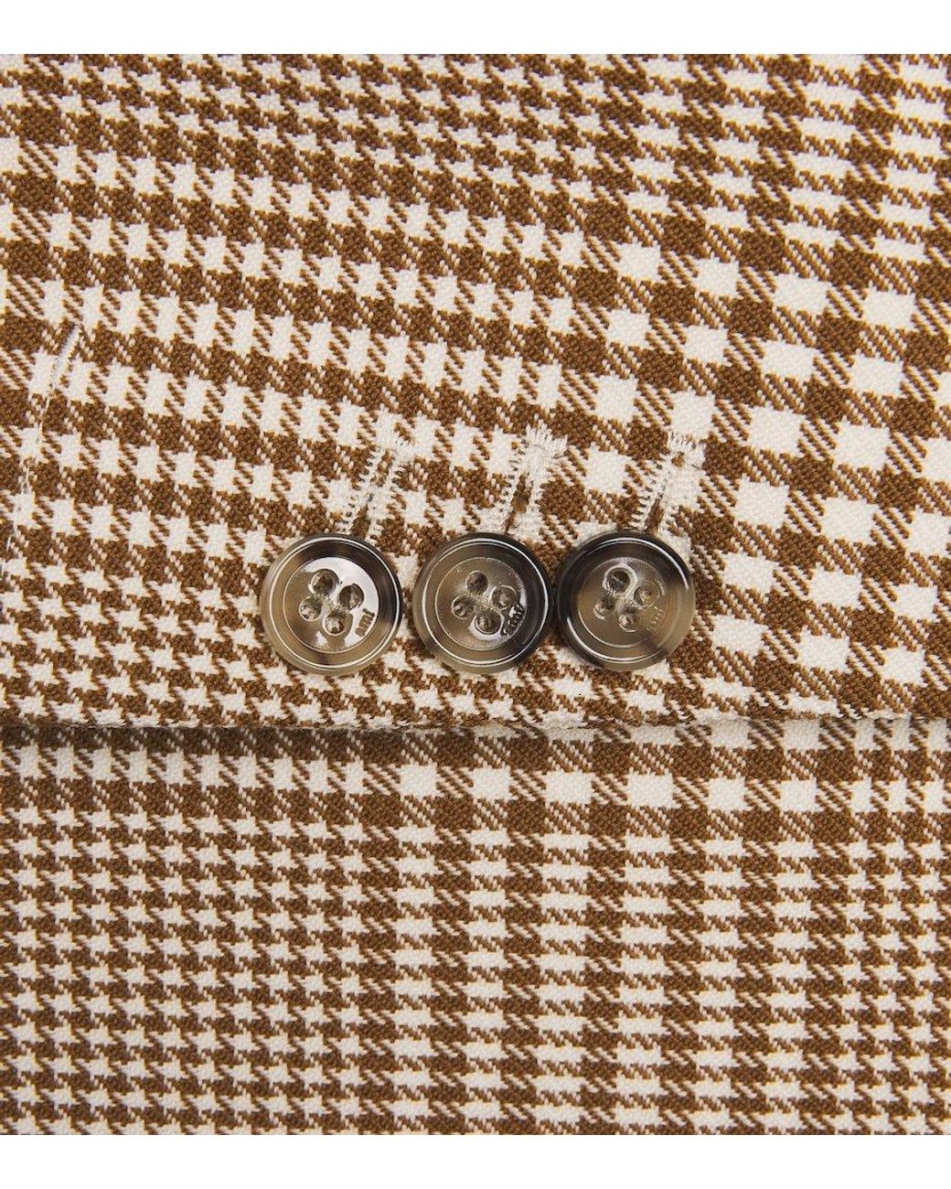 AMI Natural Ami Checked Single-Breasted Blazer for men