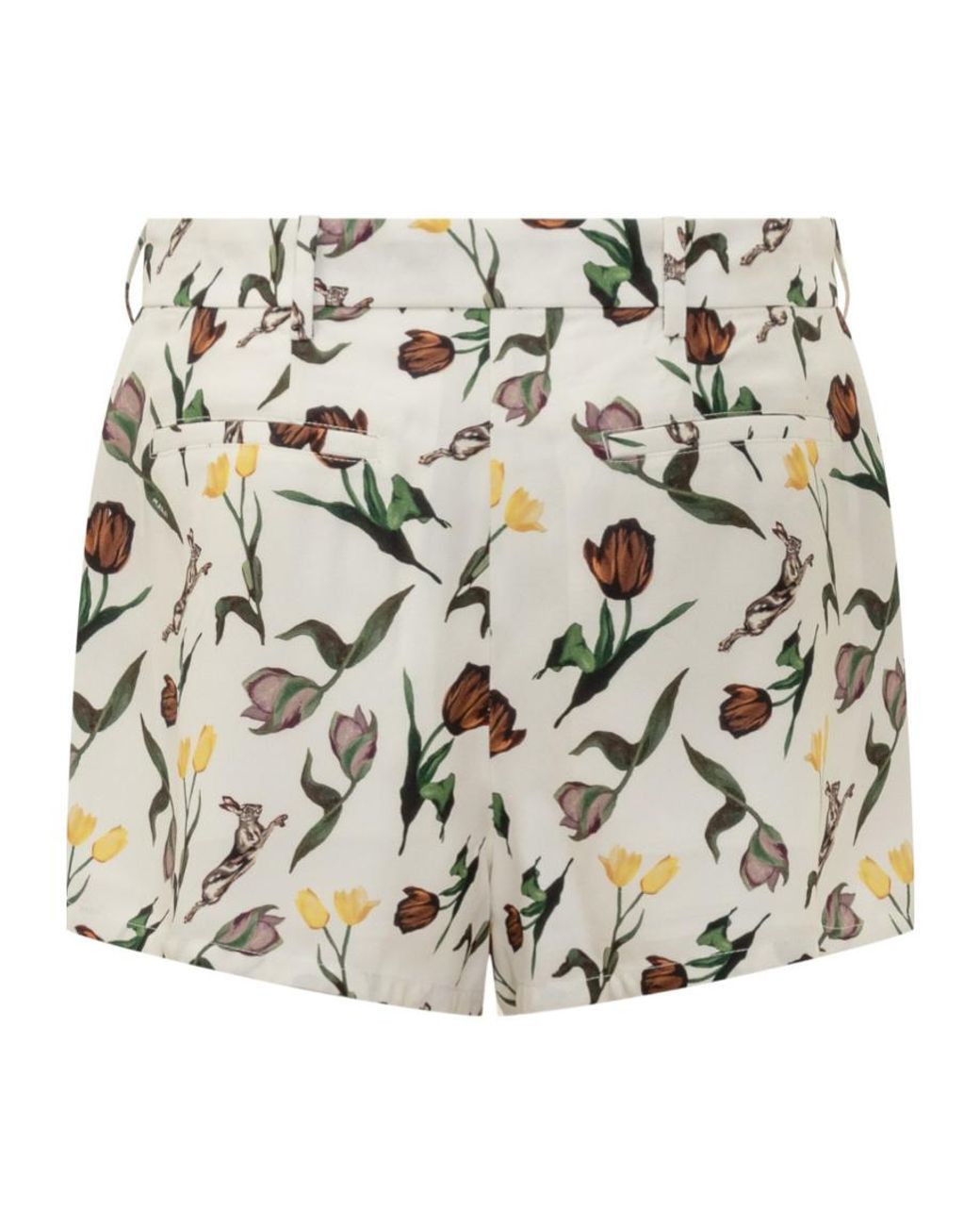 Marni Metallic Floral Printed Shorts