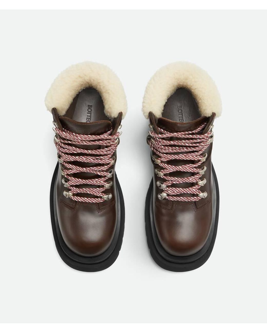 Bottega Veneta Brown Lug Hiking Ankle Boots