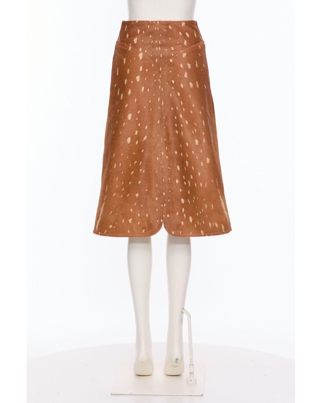Valentino Brown Zippered Skirt