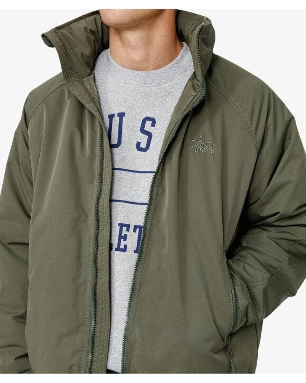 Stussy Green Long-Sleeved Casual Jacket for men