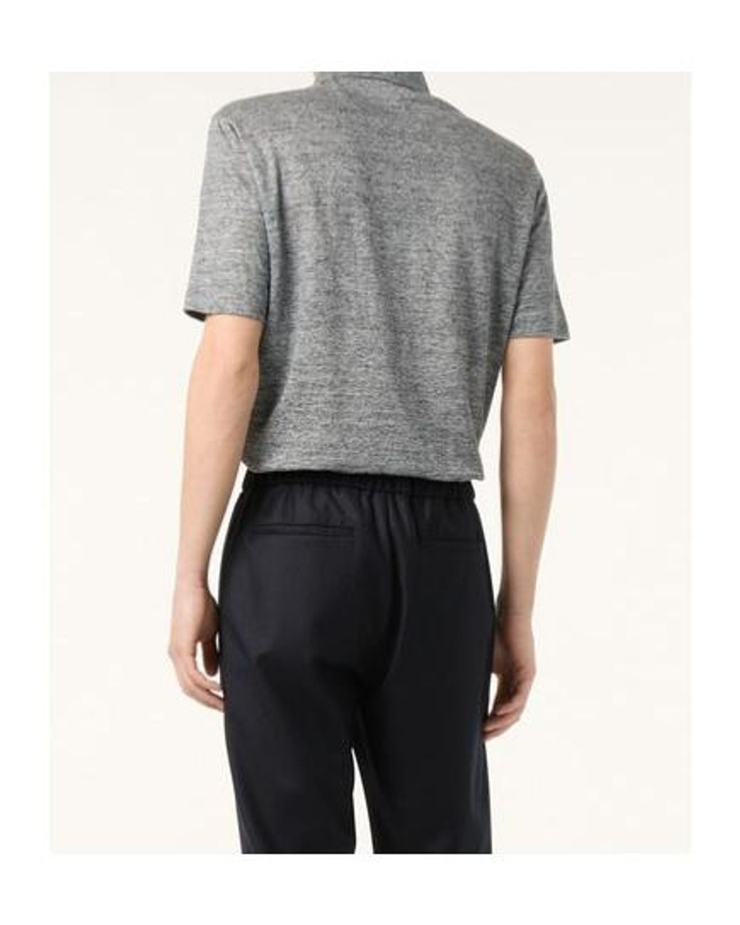 Loro Piana Gray Short-Sleeve Polo Shirt for men