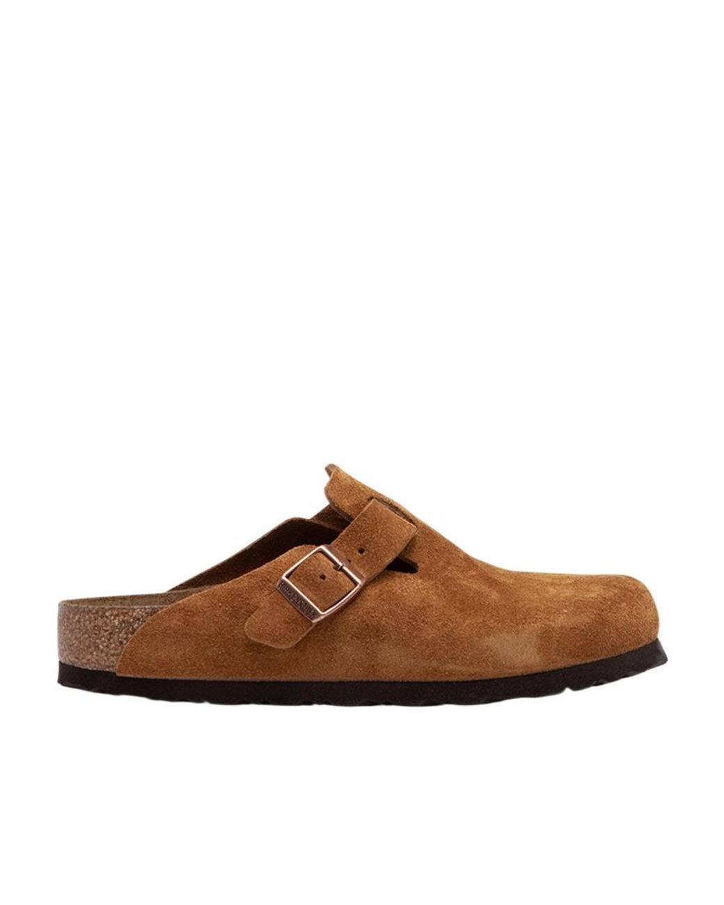 Birkenstock Brown Logo Slippers for men