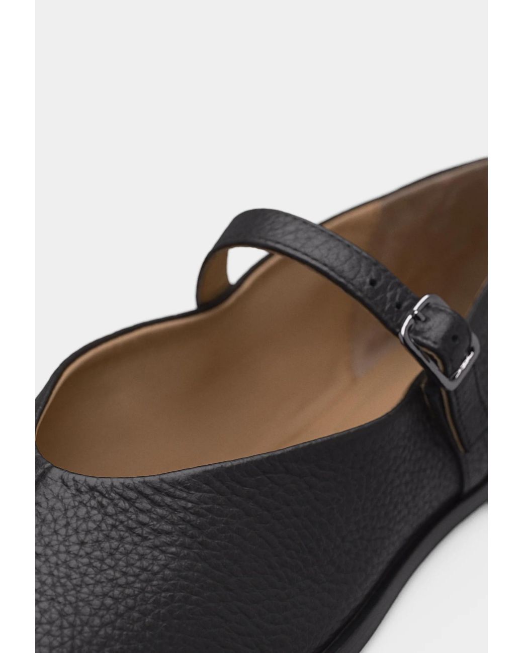 Max Mara Black Square-Toe Flat Shoes