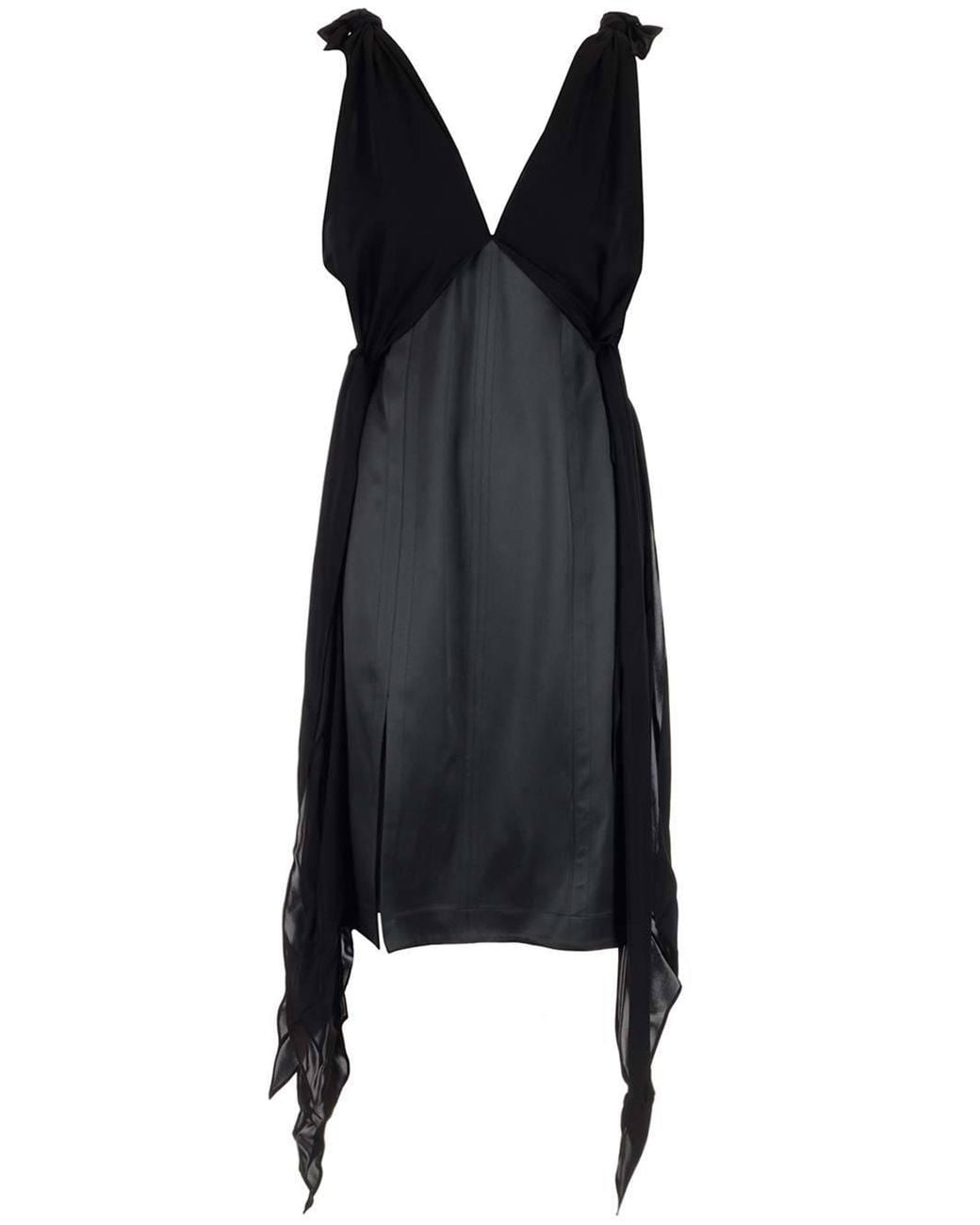 Bottega Veneta Black Fluid Midi Dress