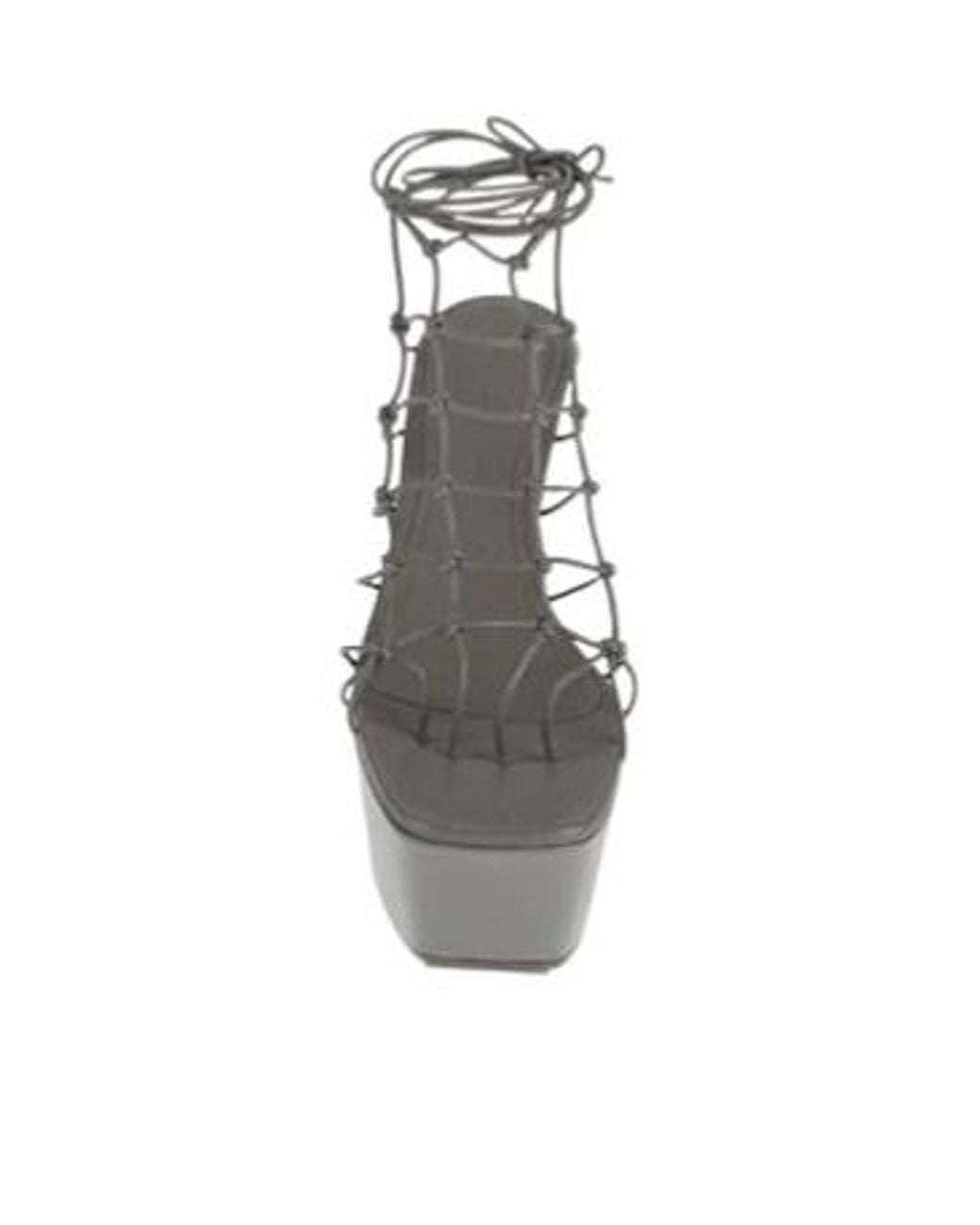 Rick Owens Gray Strappy High Heels Sandals
