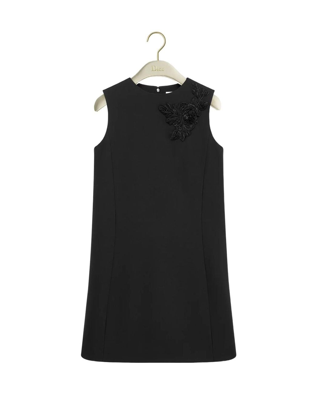Dior Black Straight-Cut Short Dress